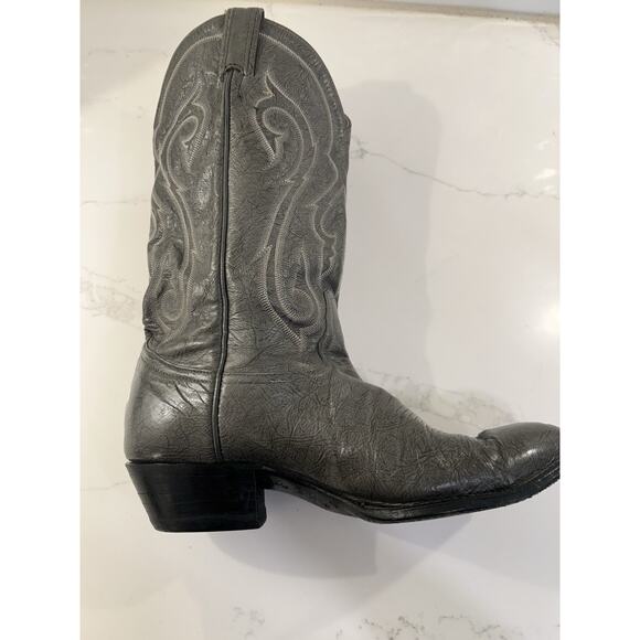 Vtg‎ Tony Lama 8954 Kangaroo Gray Cowboy Boots Pointed Toe Men\'s Size 9.5 EE main image 6